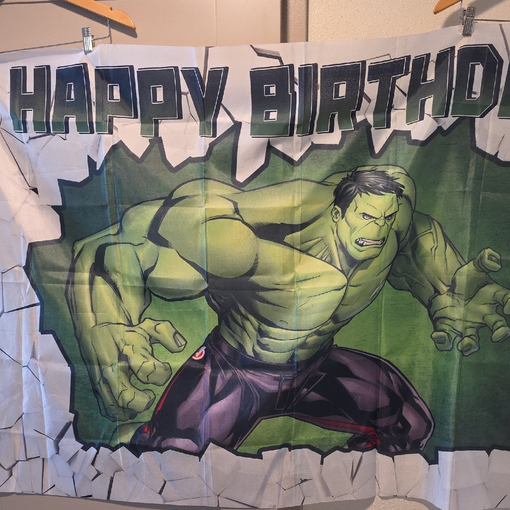 Hulk Happy Birthday Banner 39 X 58 Inches